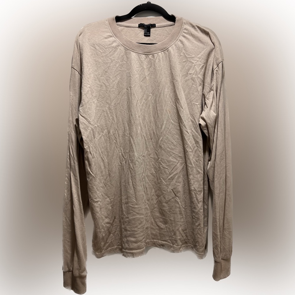 Forever 21 tan nude oversized Long Sleeve size large